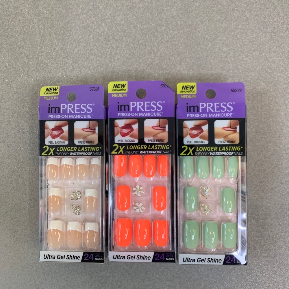 imPress Press On Nails w/Accents Ultra gel shine